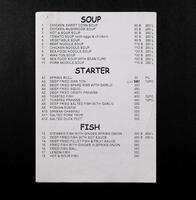 [Businessmans lunch and various menus]
