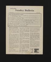 Miracles' Sunday Bulletin